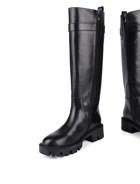 Жіночі чоботи MIRATON шкіряні чорні - фото 2 - Miraton