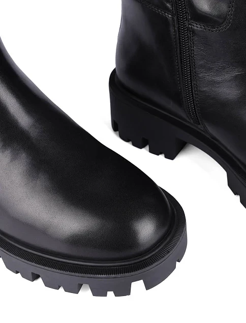 Жіночі чоботи MIRATON шкіряні чорні - фото 5 - Miraton