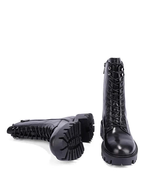 Женские ботинки MIRATON кожаные черные - фото 2 - Miraton