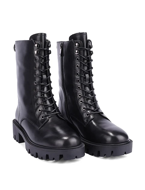 Женские ботинки MIRATON кожаные черные - фото 3 - Miraton