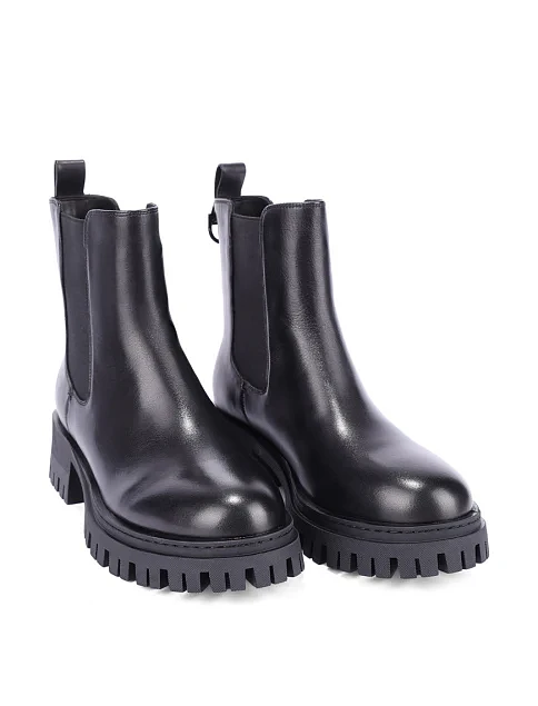 Женские ботинки челси MIRATON кожаные черные - фото 3 - Miraton