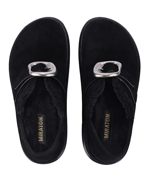 Женские туфли MIRATON велюровые черные - фото 2 - Miraton