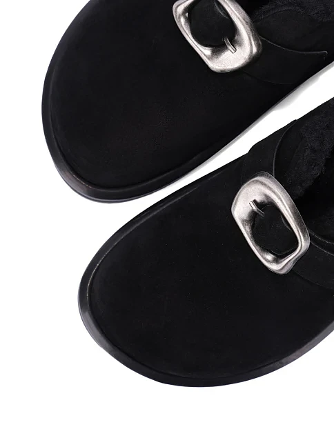 Женские туфли MIRATON велюровые черные - фото 5 - Miraton