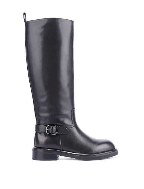 Женские сапоги Attizzare кожаные черные - фото 1 - Miraton