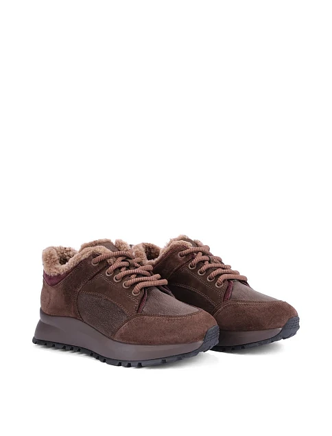 Жіночі кросівки MIRATON велюрові коричневі - фото 3 - Miraton