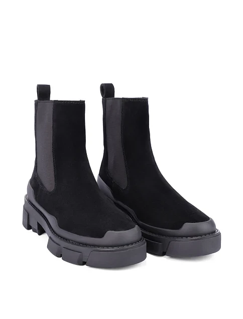 Женские ботинки челси MIRATON велюровые черные - фото 4 - Miraton