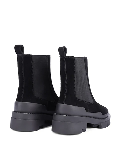 Женские ботинки челси MIRATON велюровые черные - фото 5 - Miraton