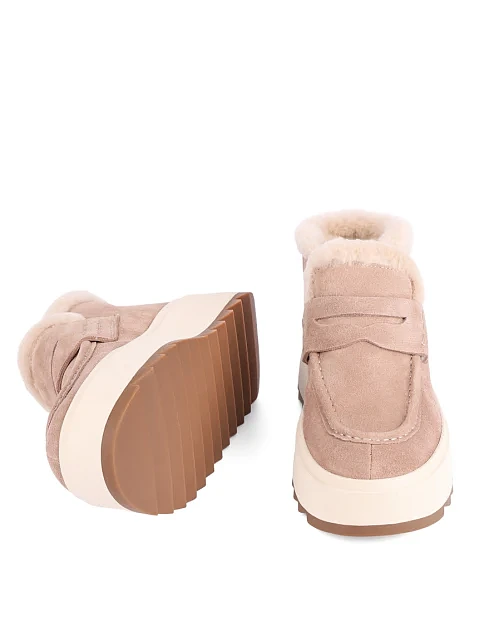 Жіночі черевики Attizzare велюрові бежеві - фото 5 - Miraton