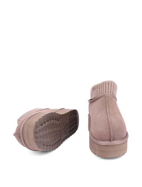 Женские угги замшевые бежевые - фото 5 - Miraton