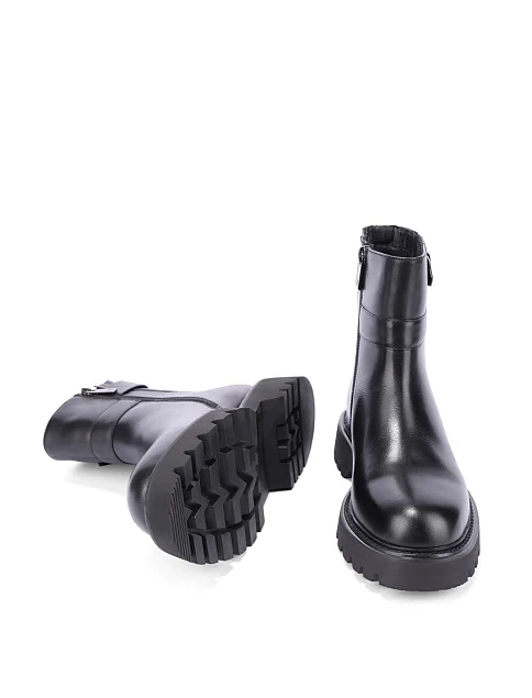 Женские ботинки MIRATON кожаные черные - фото 3 - Miraton