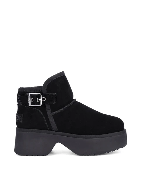 Женские угги замшевые черные - фото 1 - Miraton