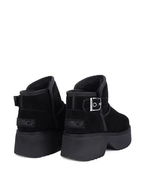 Женские угги замшевые черные - фото 4 - Miraton