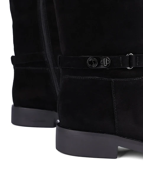 Женские ботфорты Attizzare велюровые черные - фото 2 - Miraton