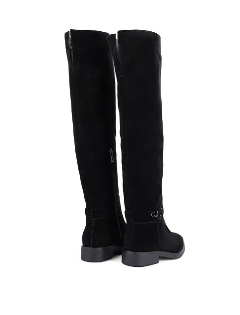 Женские ботфорты Attizzare велюровые черные - фото 4 - Miraton