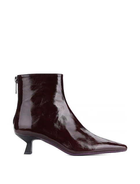 Женские ботинки Lorenzo Mari лаковые бордовые - фото 1 - Miraton