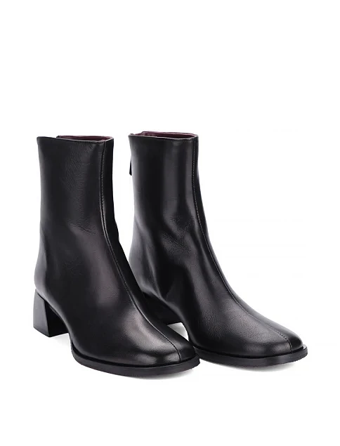 Женские ботинки Lorenzo Mari кожаные черные - фото 3 - Miraton