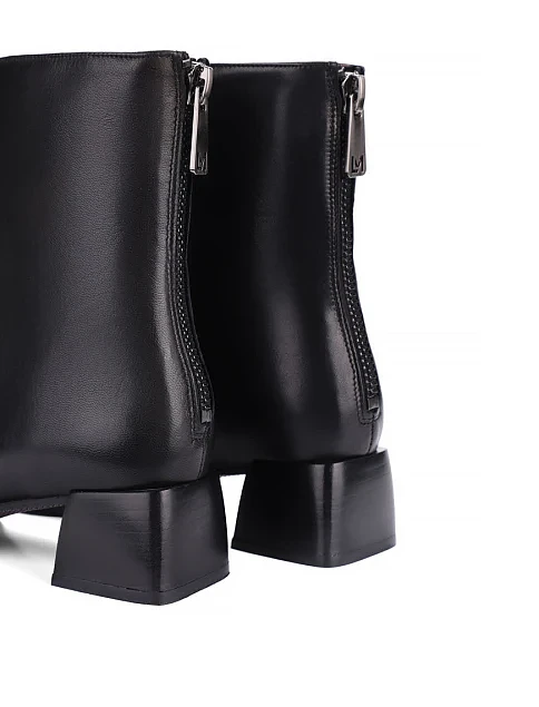 Женские ботинки Lorenzo Mari кожаные черные - фото 5 - Miraton