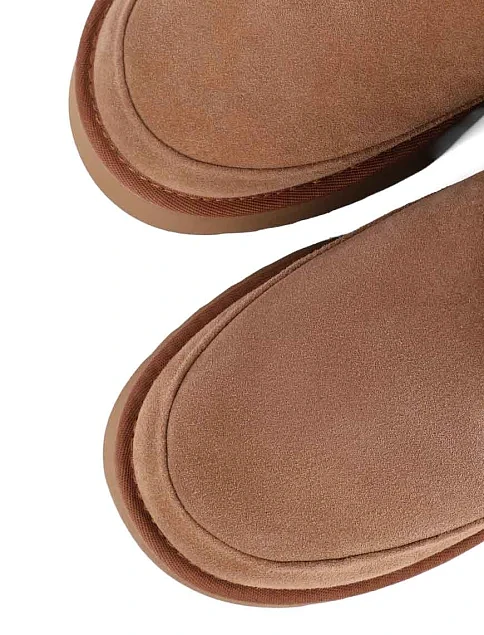 Женские угги велюровые бежевые - фото 5 - Miraton