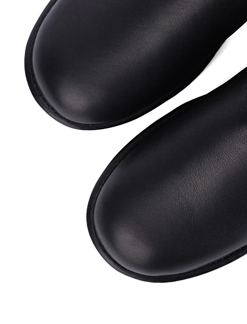Женские угги кожаные черные - фото 5 - Miraton
