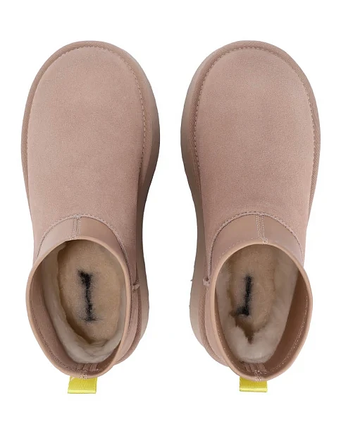 Женские угги велюровые бежевые - фото 2 - Miraton