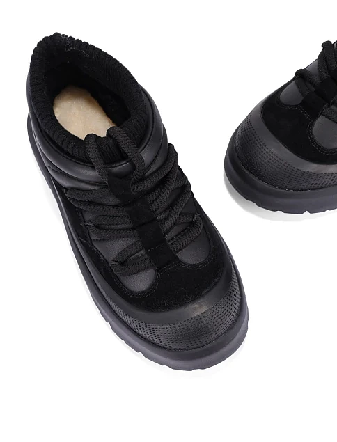 Женские ботинки велюровые черные - фото 2 - Miraton