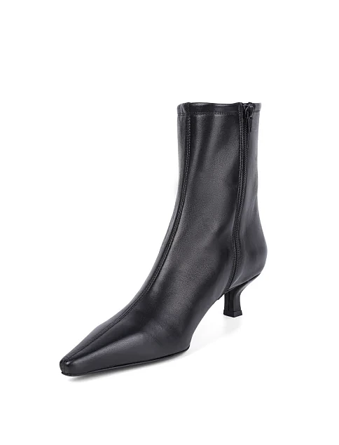 Женские ботинки Ma+De 94 кожаные черные - фото 2 - Miraton