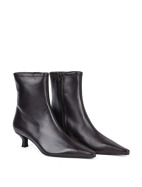 Женские ботинки Ma+De 94 кожаные коричневые - фото 3 - Miraton