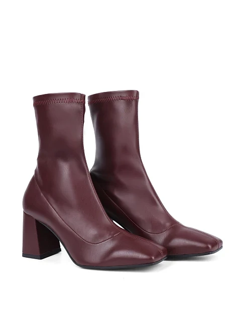 Женские ботинки Ma+De 94 кожаные красные - фото 3 - Miraton