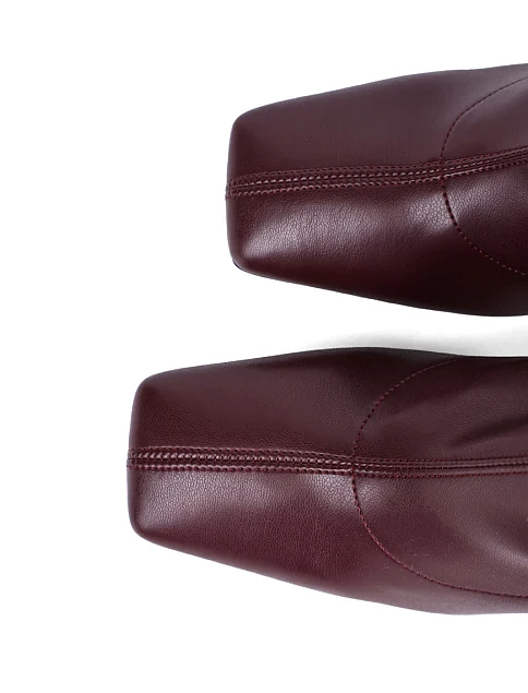 Женские ботинки Ma+De 94 кожаные красные - фото 4 - Miraton