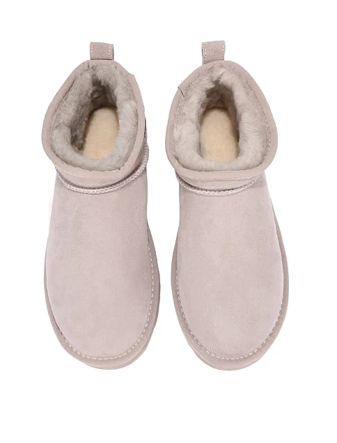 Женские угги из дубленки серые - фото 2 - Miraton