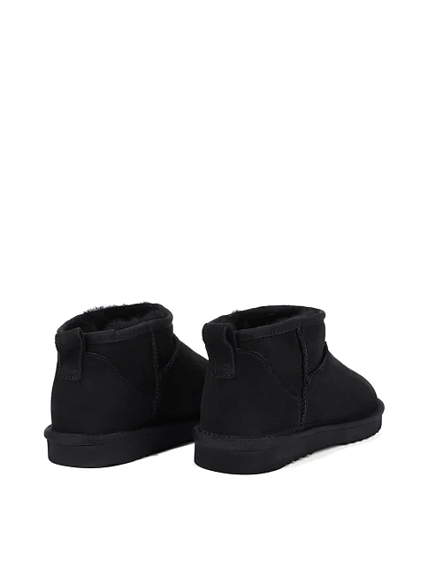 Женские угги из дубленки черные - фото 4 - Miraton