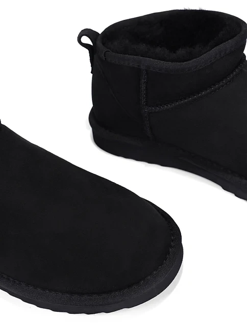 Женские угги из дубленки черные - фото 5 - Miraton