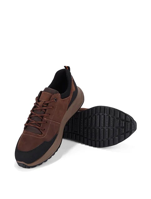 Мужские кроссовки IMAC из экокожи коричневые - фото 2 - Miraton