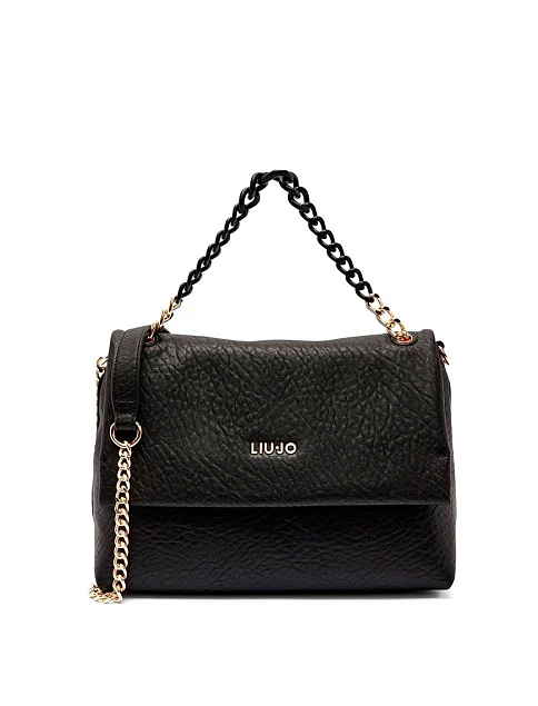 Жіноча сумка через плече з екошкіри чорна - фото 1 - Miraton