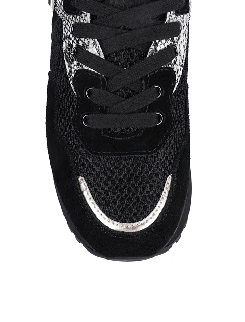 Женские кроссовки LIU JO кожаные черные - фото 5 - Miraton