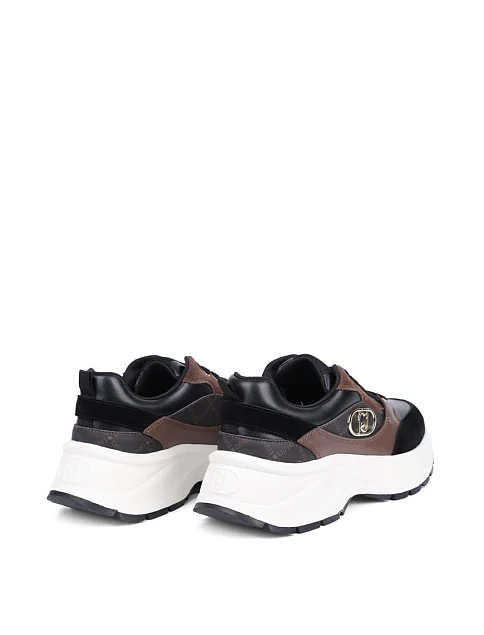 Женские кроссовки LIU JO кожаные коричневые - фото 4 - Miraton