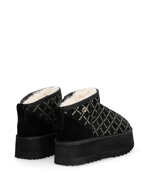 Женские угги замшевые черные - фото 4 - Miraton