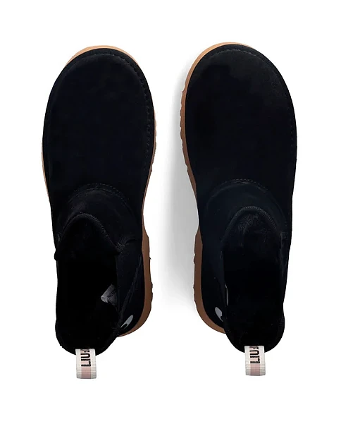 Женские угги замшевые черные - фото 2 - Miraton