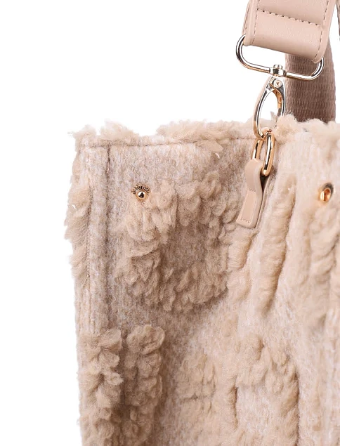 Жіноча сумка тоут LIU JO тканинна бежева - фото 5 - Miraton