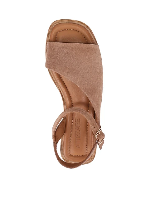 Жіночі сандалі велюрові бежеві - фото 2 - Miraton