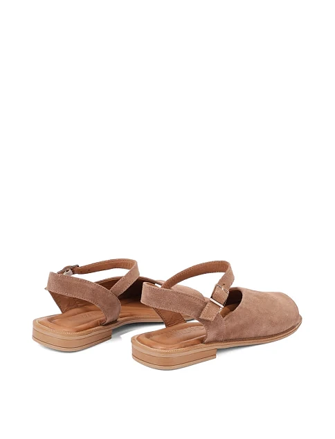 Жіночі сандалі велюрові бежеві - фото 4 - Miraton