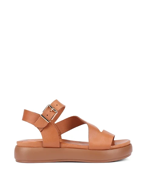 Жіночі сандалі шкіряні коричневі - фото 1 - Miraton