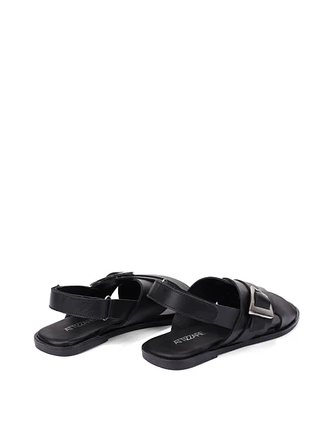 Жіночі сандалі шкіряні чорні - фото 4 - Miraton