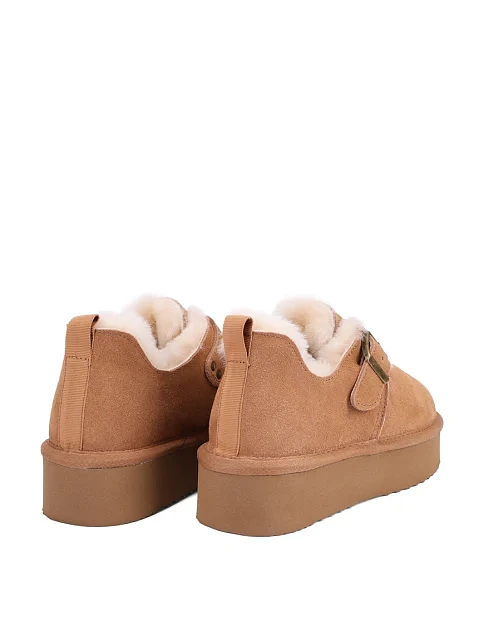 Женские угги велюровые коричневые - фото 4 - Miraton