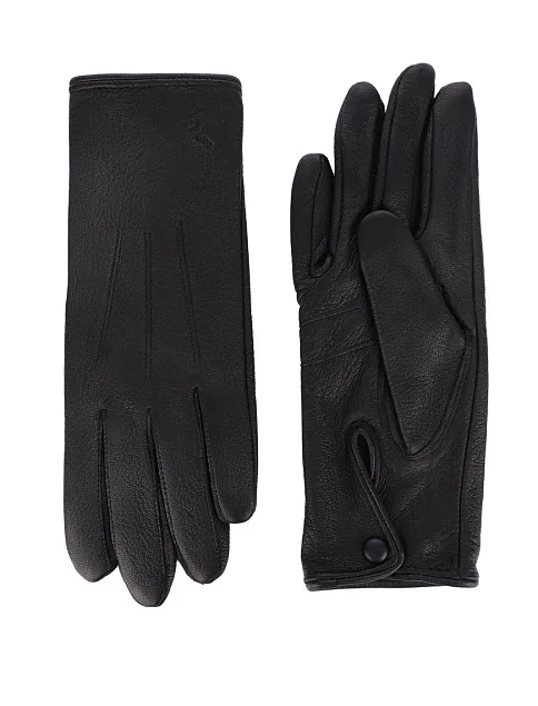 Рукавички шкіряні чорні - фото 1 - Miraton