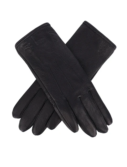 Рукавички шкіряні чорні - фото 2 - Miraton