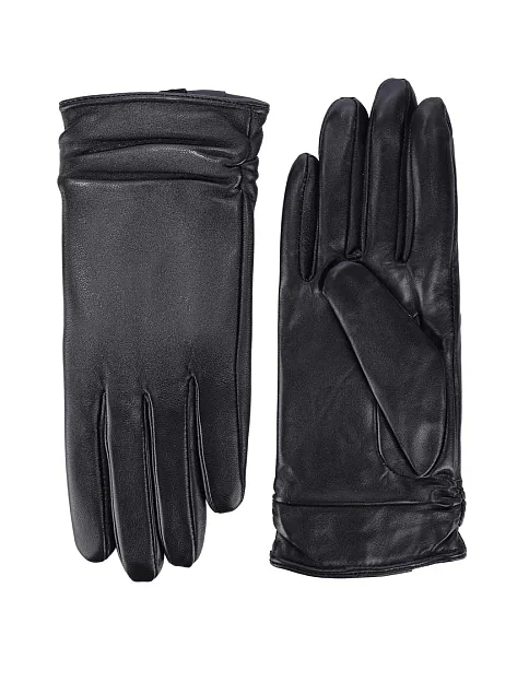 Рукавички шкіряні чорні - фото 1 - Miraton