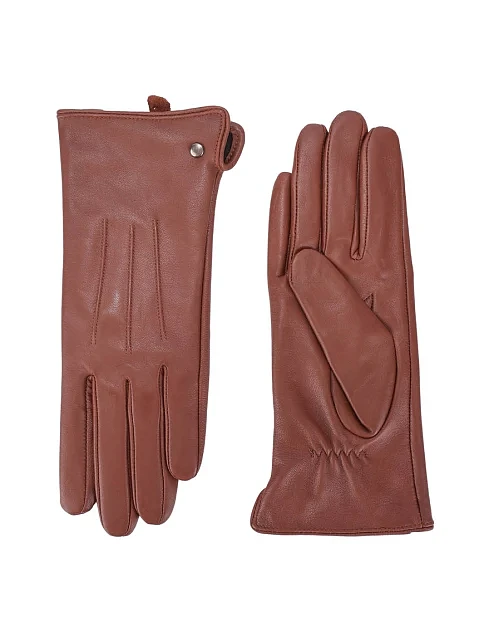 Рукавички шкіряні коричневі - фото 1 - Miraton