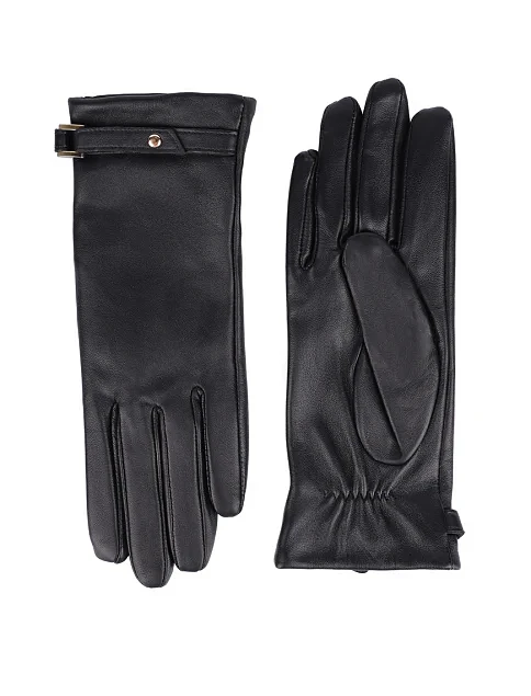 Рукавички шкіряні чорні - фото 1 - Miraton