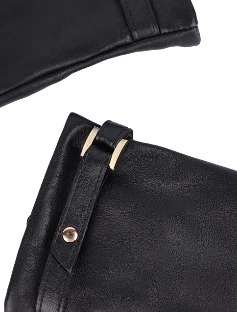 Рукавички шкіряні чорні - фото 2 - Miraton